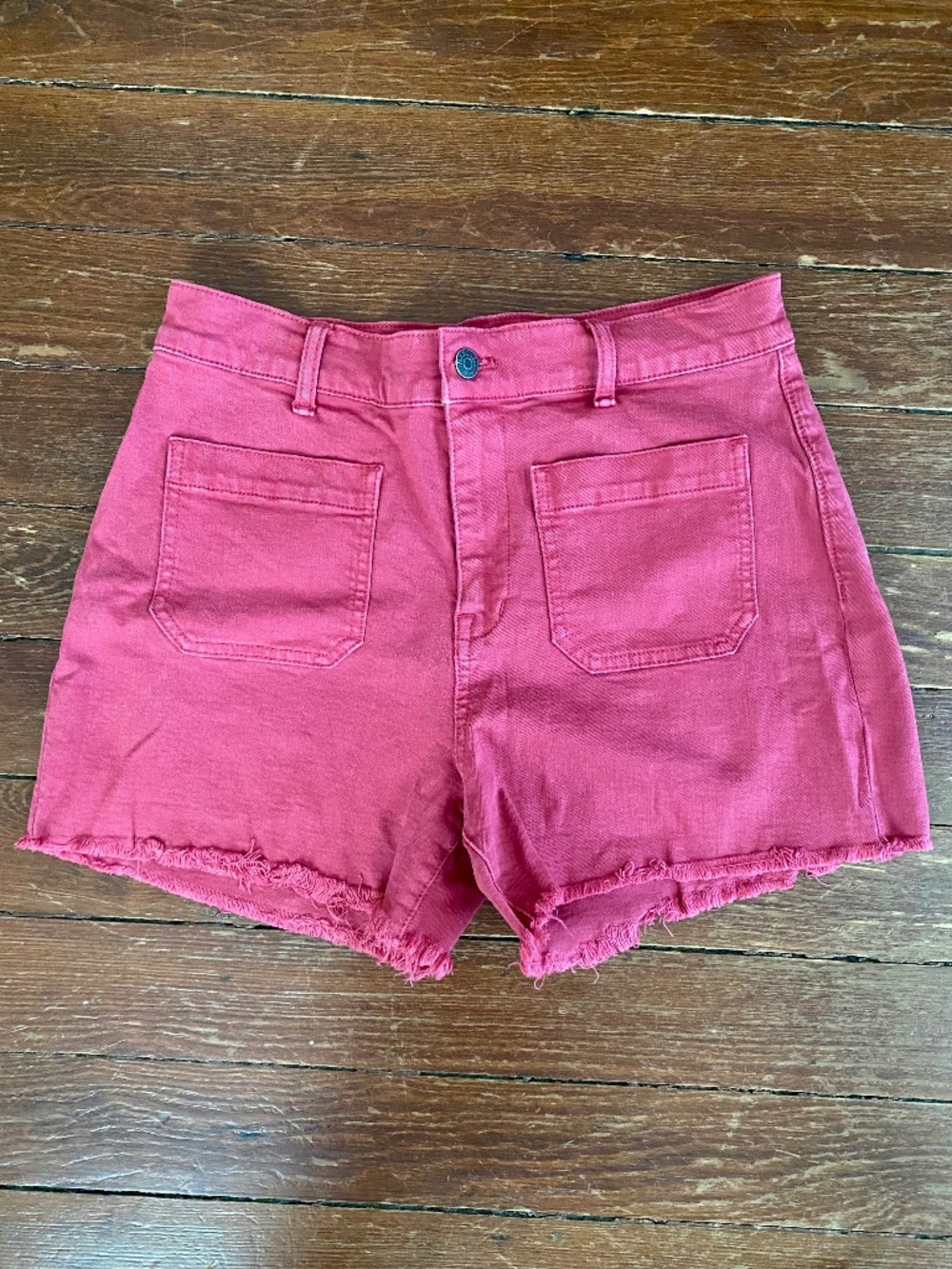 Madewell Red Patch Pocket Shorts Size 28